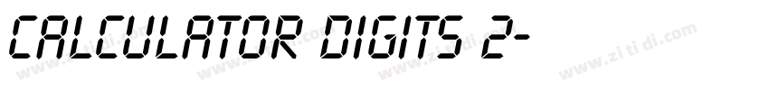 Calculator Digits 2字体转换